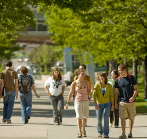 Students walking on CSU Campus